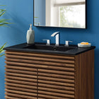 Modway Cayman 30" Bathroom Sink - Black-8-Inch Centerset Faucet Holes