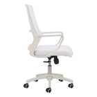 Zuo Jett Low Back Office Chair - White-3 year limited warranty