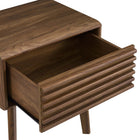 Modway Render End Table - Walnut-Full-Extension Glide Drawer