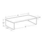 Azar Acrylic Laptop Stand - 7.75" x 15" - Clear-Made of premium acrylic