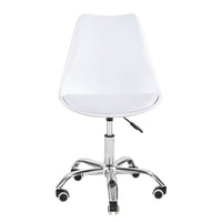 Simply Office Chair - White-White PU upholstered material