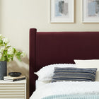 Modway Rael Performance Velvet Twin Headboard - Mulberry-Stain-Resistant Performance Velvet