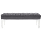 Modway Valet Performance Velvet Bench - Grey-Bench Weight Limit: 330 lbs.