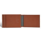 Champs Onyx Leather Mag Hybrid Card Holder - Brown-Easy access ID window