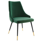 Modway Adorn Performance Velvet Dining Side Chair - Green - 2 Pack-Durable Stain-Resistant Fabric