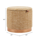 Zuo Fije Storage Ottoman - Oat Yellow-8