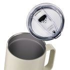 General Supply Goods + Co Stainless Steel Mug with Handle - 500 ml - Cream-Elevated handle design allows the mug to fit easily into most car cup holders