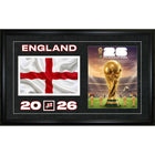 Frameworth Official FIFA World Cup 2026 England Flag & Trophy Framed Print - 15" x 24"-Officially licensed FIFA World Cup 2026 Flag & Trophy framed wall art for Team England.