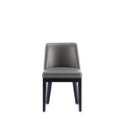 Manhattan Comfort Gansevoort 19" Modern Faux Leather Upholstered Dining Chair - Pebble Grey - Set of 2-Weight Capacity: 300 lb