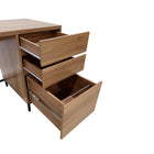 Sully Bay St. 3 Drawer Desk - Walnut-Dimensions: 55.16"L x 23.64"W x 29.16"H