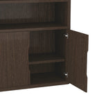 Manhattan Comfort Rivington 40" Modern 4-Shelf Bookcase Cabinet - Walnut-Rich wood grain texture adds natural warmth and dimension