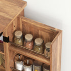 HOMCOM 47" H Kitchen Pantry Cabinet with Adjustable Shelves - Brown-Seamless access thanks to magnetic catches, quality hinges and metal handles 
