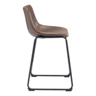 Zuo Smart Counter Stool - Vintage Espresso - Set of 2-Dimensions: 21.3" L x 18.9" W x 34.6" H