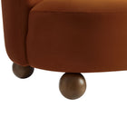 Modway Monroe Performance Velvet Accent Chair - Rust Walnut-8