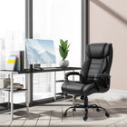 Vinsetto High Back Executive Massage Office Chair with 6-Point Vibration - Black-Adjustable tilt tension allows the chair to rock forwards and backward gently