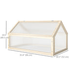 Outsunny Wooden Cold Frame Greenhouse with Openable Top - Natural Wood- Clear polycarbonate panels allow maximum light transmission while retaining  heat
 
