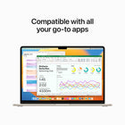 Apple MacBook Air 15.3" - M2 Chip - 256 GB SSD - 8 GB Unified Memory - Starlight - French-15.3-inch Liquid Retina display with 500 nits of brightness and P3 wide colour for sharper presentations and incredible detail