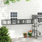 PawHut 98" Cat Tunnel Outdoor with Combinable Design, Doors - Dark Grey-Sunlight streams in, making cat enclosure easy for cats to love the interior