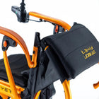 Monarch Carbon Flyer Lightweight Electric Wheelchair - Orange-Compact electric wheelchair design supports convenient everyday mobility