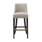 Manhattan Comfort Beever 18.9" Modern Chenille Upholstered Barstool - Taupe-Modern Barstool with Backrest Perfect for Bar and Kitchen Use
