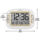 Marathon Atomic Alarm Clock With Auto-Night Light - Temperature & Date - White (CL030051WH)-Multiple display modes; 12 or 24 Hour Display Formats with Indoor Temperature Display in Celsius or Fahrenheit