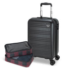 Roots Chalet 19" Hardside Carry-on Spinner Luggage - Black-Equipped with an integrated TSA-approved lock for enhanced security