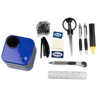 JAM Paper Desk Organizer Supply Set - 4 x 4 x 3.5 - Swivel - Blue-Swivel organizer helps keep all of your desk accessories organized and together in one place, while still looking stylish and professional 