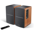Edifier R1280DBs Modern Sound Classic Design Powered Bluetooth Bookshelf Speakers with Subwoofer Output - Brown-Optical and Coaxial digital inputs to enable lossless connection to most TV and computers