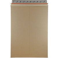 JAM Paper Photo Mailer Stiff Envelopes with Self Adhesive Closure, 13 x 18, Brown Kraft Recycled, 20 Pack (8866646g)-Brown