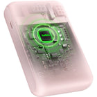 Belkin BoostCharge Power Bank - Integrated USB C Cable - 10000mAh - Pink-10K battery capacity provides 43 hours of playback for an iPhone 15 Pro