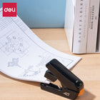 Deli Reduced Effort Desktop Stapler - 40 Sheet Capacity-Durable Metal Build: A strong, heavy-duty stapler with a special inner rail designed to hold flat staples securely