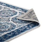 Modway Entourage Odile Distressed Floral Moroccan Trellis Area Rug - 5 ft W x 8 ft L - Ivory/Blue-High-Density / Machine-Woven