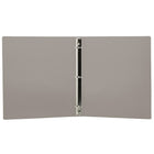 JAM Paper Plastic 3 Ring Binder, 1 Inch, Smoke Grey, 4 Pack (751T1smg)-4