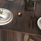 HOMCOM Oval Drop Leaf Space-Saving Folding Dining Table for 4-6 - Distressed Brown-Melamine-coated surface is easy to clean