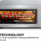 Salton Pizzadesso Professional Air Fryer Pizza Oven with Peel - Stainless Steel-Air fry technology - enjoy a faster and healthier frying experience with little to no oil 