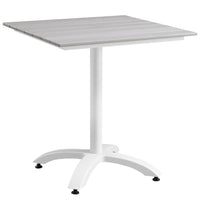 Modway Maine 28" Outdoor Patio Dining Table - White Light Grey-Modern Outdoor Side Table