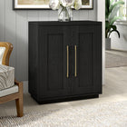 Hudson&Canal Tillman 28"W Accent Cabinet - Black Grain-Features easy assembly