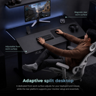MotionGrey Ultra Electric Adjustable Standing Desk with Tilting Desktop - 55.1 in - Black-Dimensions: 55.1" W x 28.35–48.03" H x 30.71" D