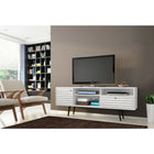 Manhattan Comfort Liberty MDP and MDF 70.86"W TV Stand, White (202AMC6)-Upon Assembly, Measures: 70.86 in. Length, 26.57 in. Height, 15.19in. Depth.