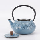 Minimal Enamelled Cast Iron Teapot - Sakura Blue - 0.6 L-Distributes heat evenly, maintains temperature longer