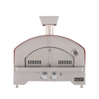 Kucht Napoli Outdoor Portable Propane Pizza Oven - Red-Stainless steel door and exterior
