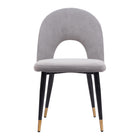 Zuo Menlo Dining Chair - Grey - Set of 2-Soft and smooth velvet fabric