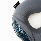 ObusForme Charcoal Infused Gel Travel Neck Pillow-Contoured side arms with button clasp provide side-to-side support and prevent forward nodding.