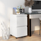 Vinsetto Steel Letter/A4/Legal Filing Cabinet with Lock Bar - White-Adjustable hanging bar to hold letter, A4 and legal sized files
