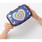 ZIPIT Recycled Plastic Pencil Case - Large Capacity Pencil Case for Girls - Heart Design-6