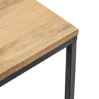 Modway Zora Square Wood and Metal Side Table - Oak-8