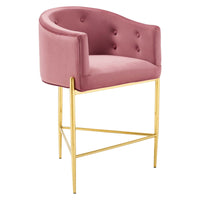 Modway Savour Tufted Counter Stool - Dusty Rose-Tufted Dining Counter Stool