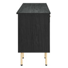 Modway Chaucer 55.5" Office Desk - Black-Adjustable Feet