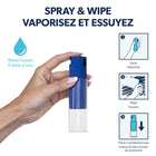 Quartet Spray & Wipe Multipurpose Cleaner Kit-EASY MAINTENANCE: The microfibre cloth is soft and washable. Simply wash the microfibre cleaning case with water.