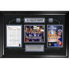 Edmonton Oilers 1990 Stanley Cup Champions Scoresheet Collage - Framed Print - 36" x 24"-Premium scoresheet framed
